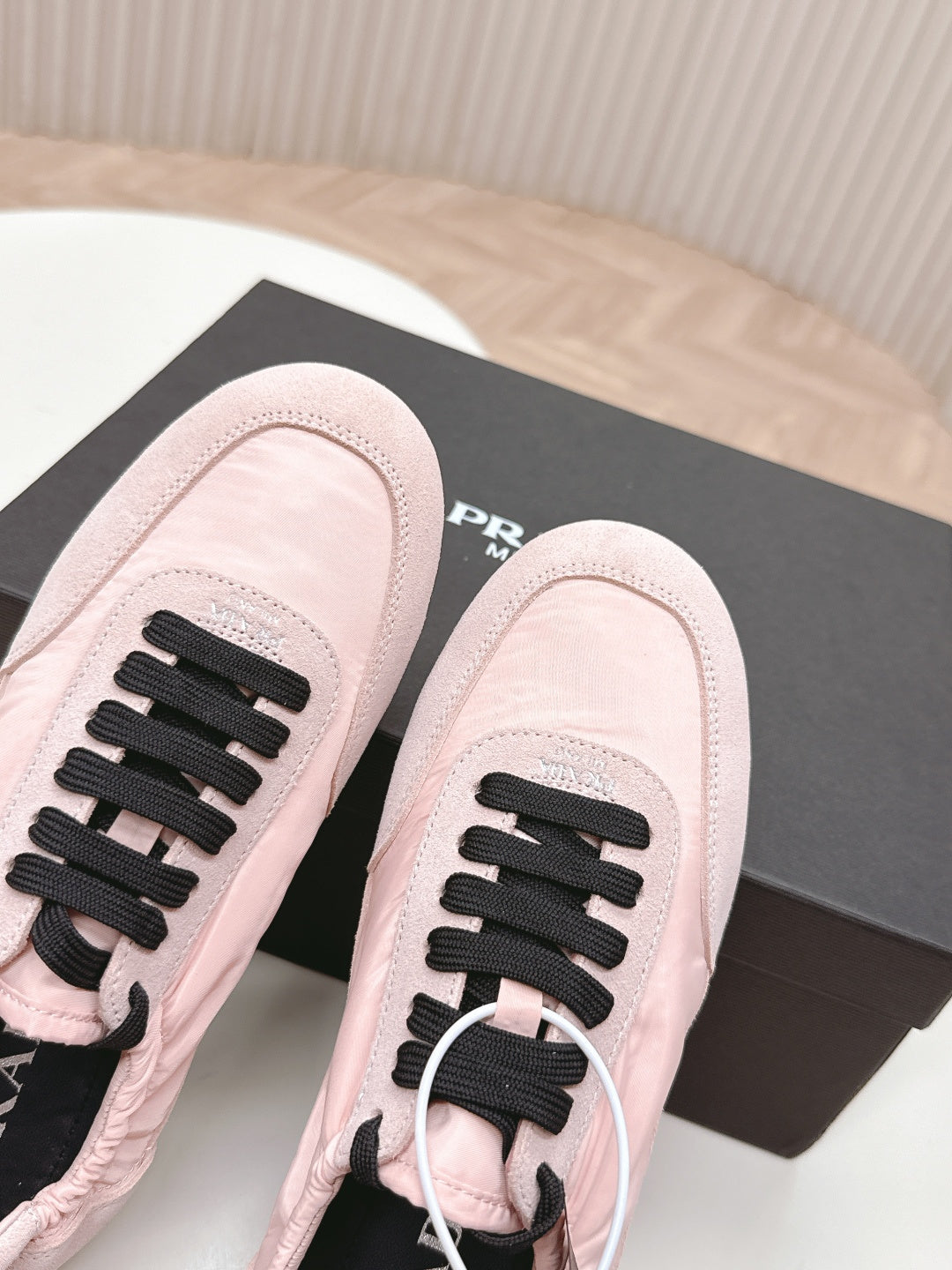 PRA 26S Sneaker Light Pink Suede Canvas 600604