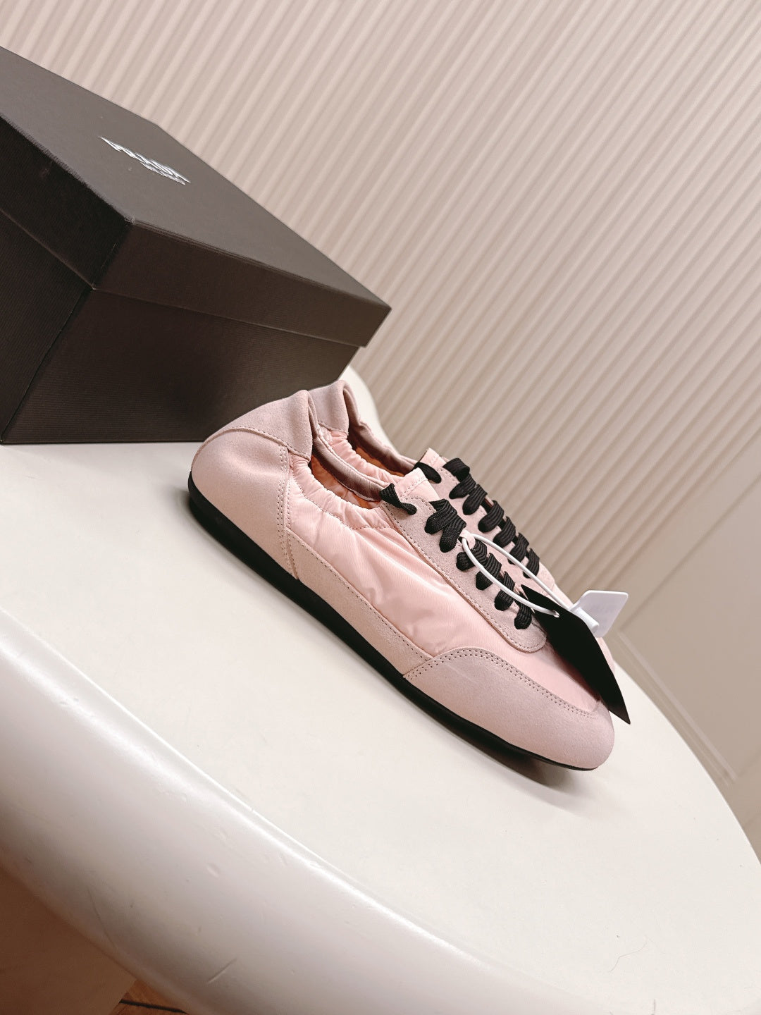 PRA 26S Sneaker Light Pink Suede Canvas 600604