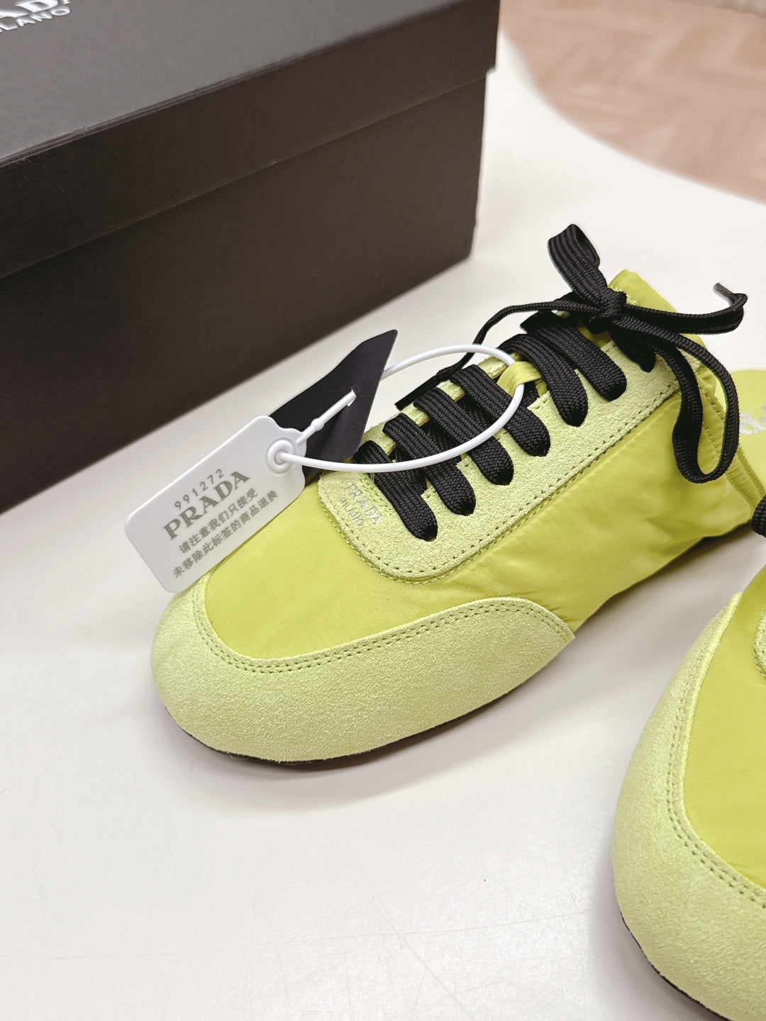 PRA 26S Mule Sneaker Lime Green Suede Canvas 600609