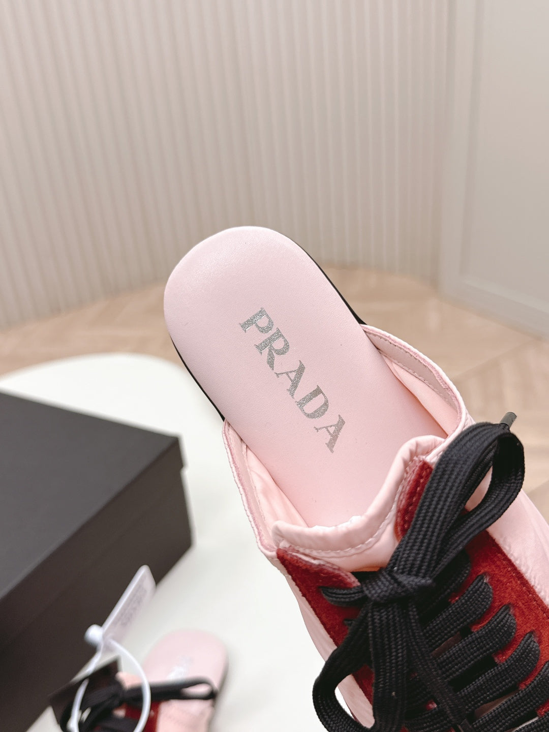 PRA 26S Mule Sneaker Light Pink Red Suede Canvas 600611