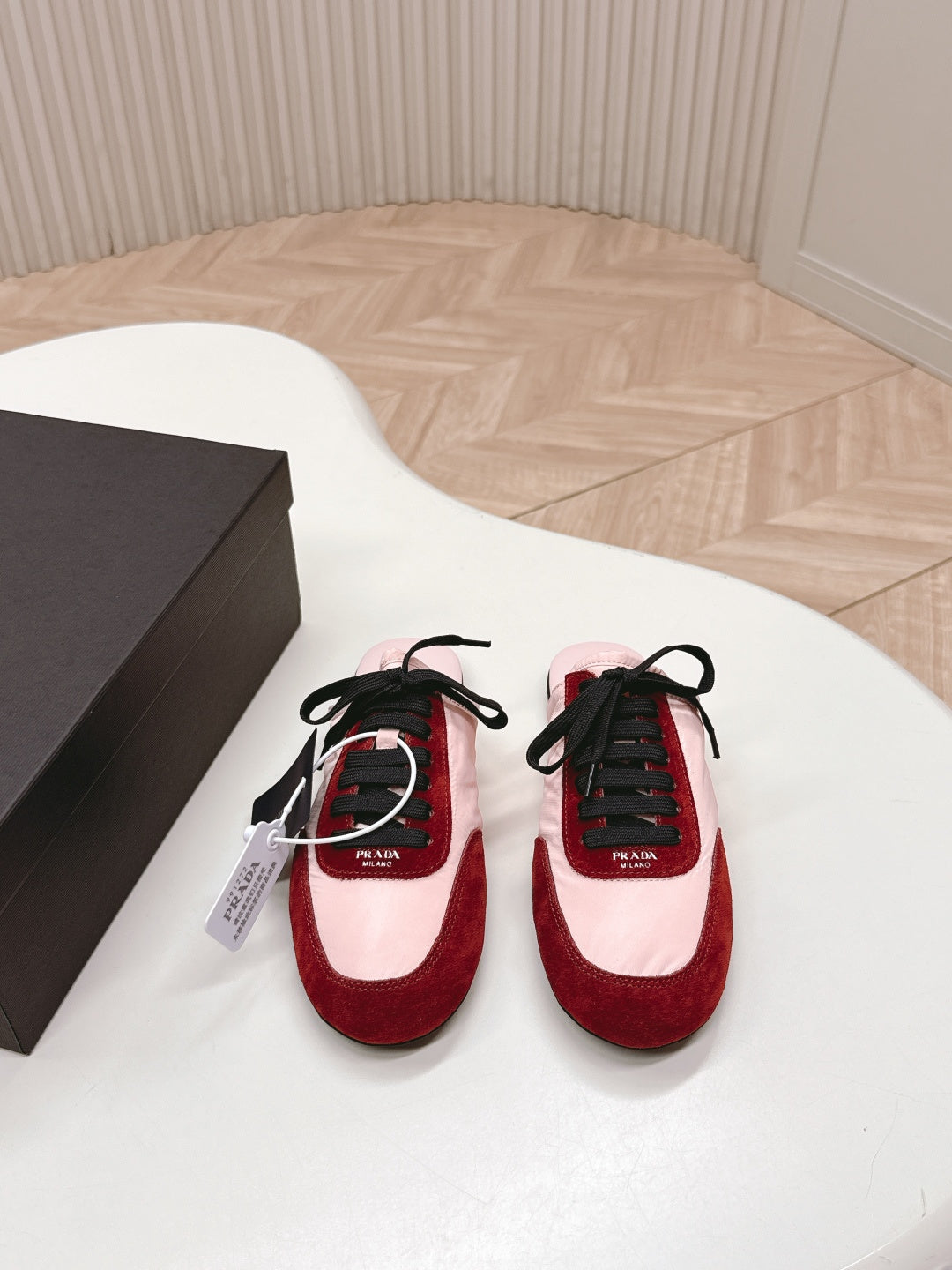 PRA 26S Mule Sneaker Light Pink Red Suede Canvas 600611