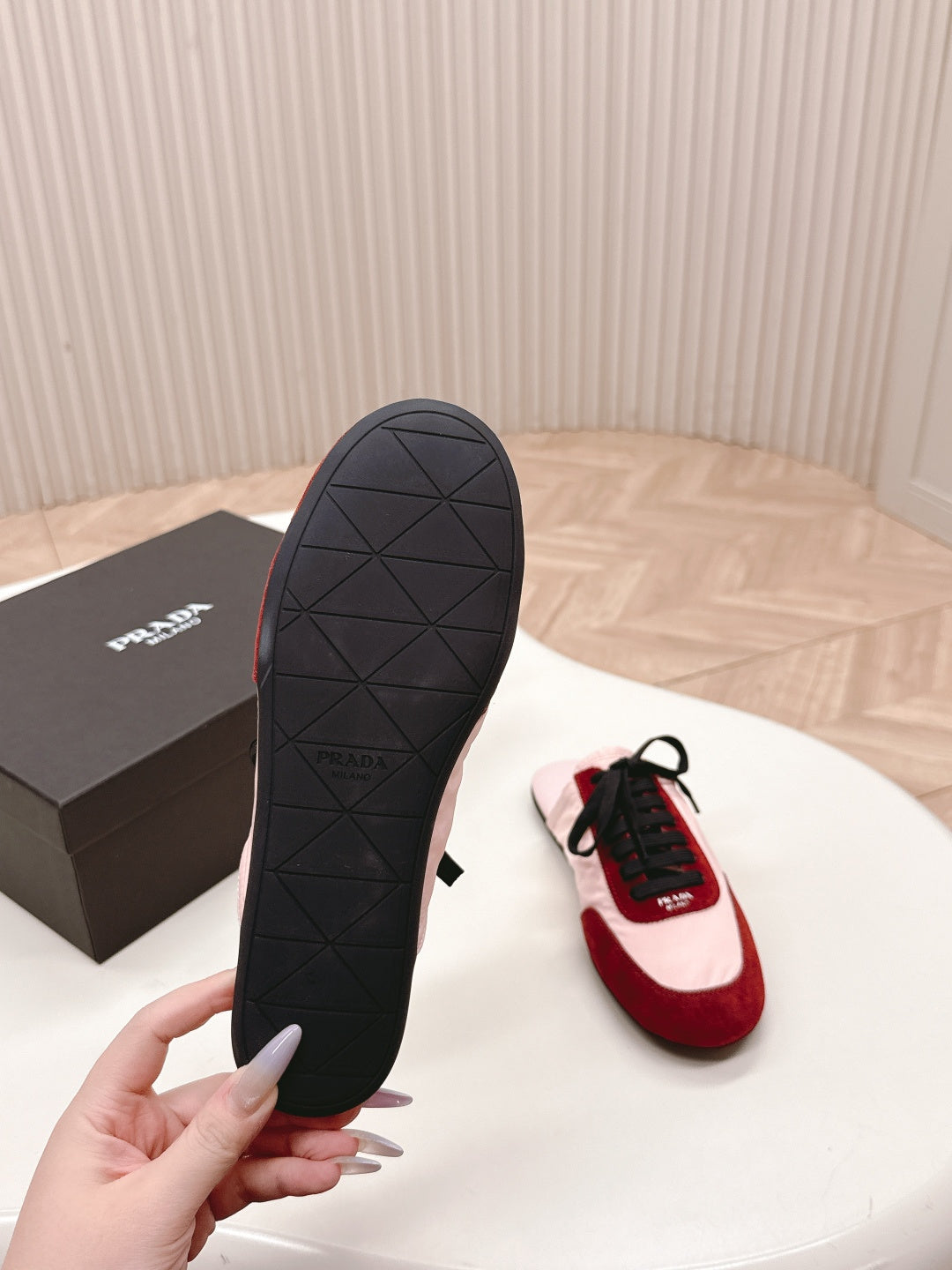 PRA 26S Mule Sneaker Light Pink Red Suede Canvas 600611