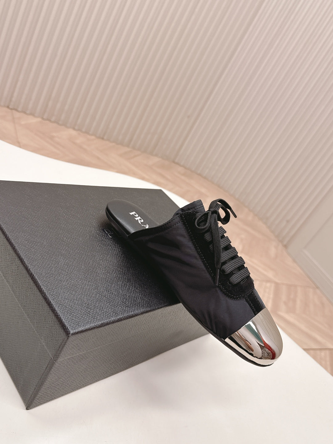 PRA 26S Mule Sneaker Black Sliver Canvas 600619