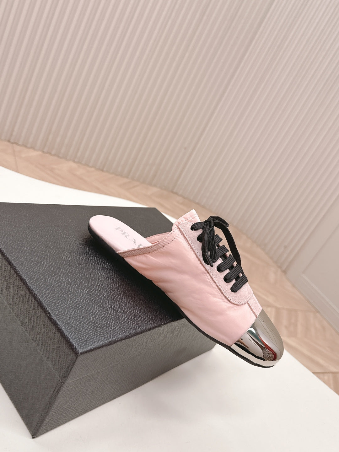 PRA 26S Mule Sneaker Light Pink Sliver Canvas 600622