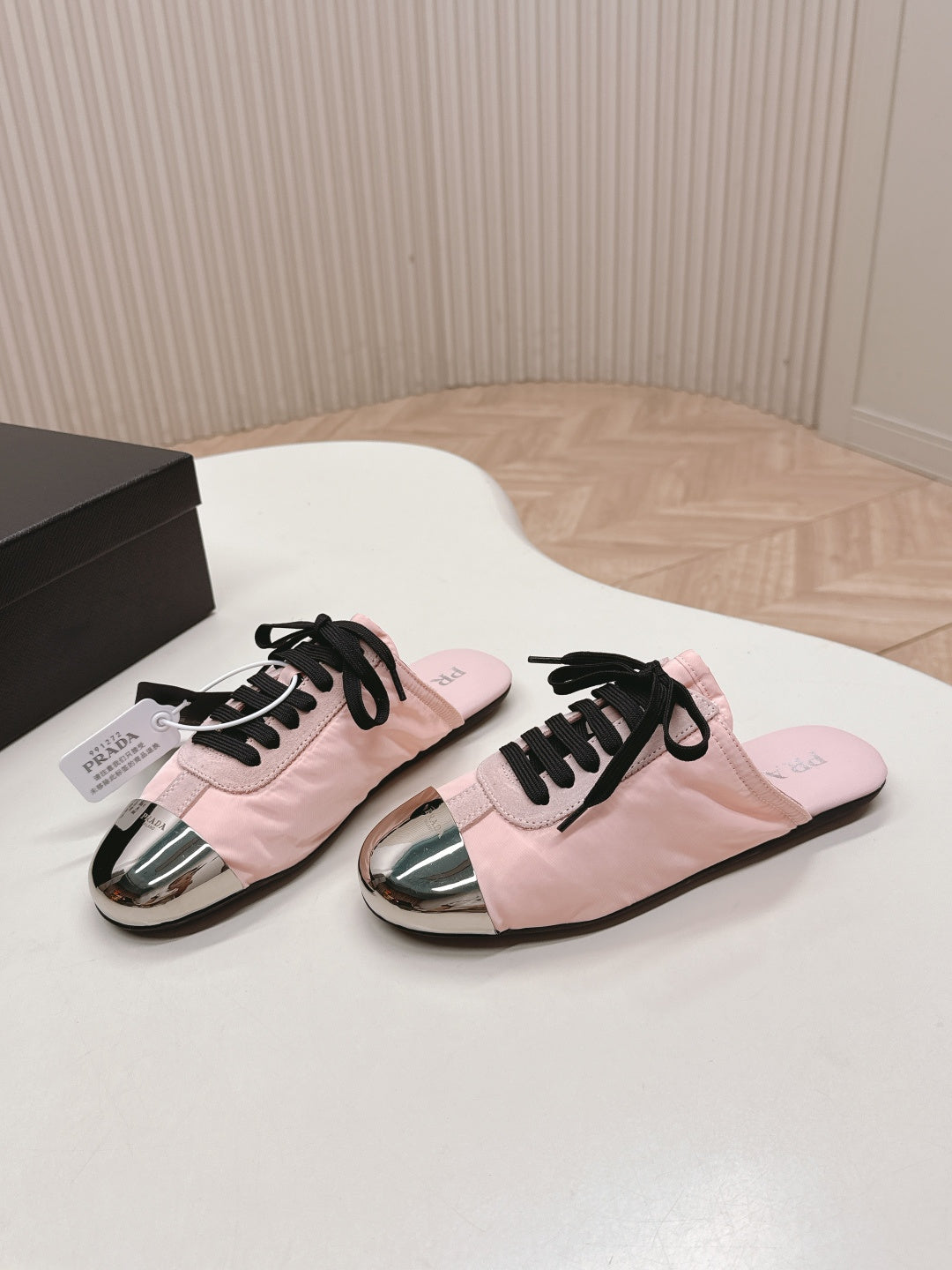 PRA 26S Mule Sneaker Light Pink Sliver Canvas 600622