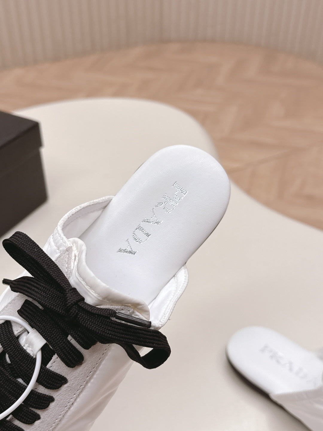 PRA 26S Mule Sneaker White Sliver Canvas 600623