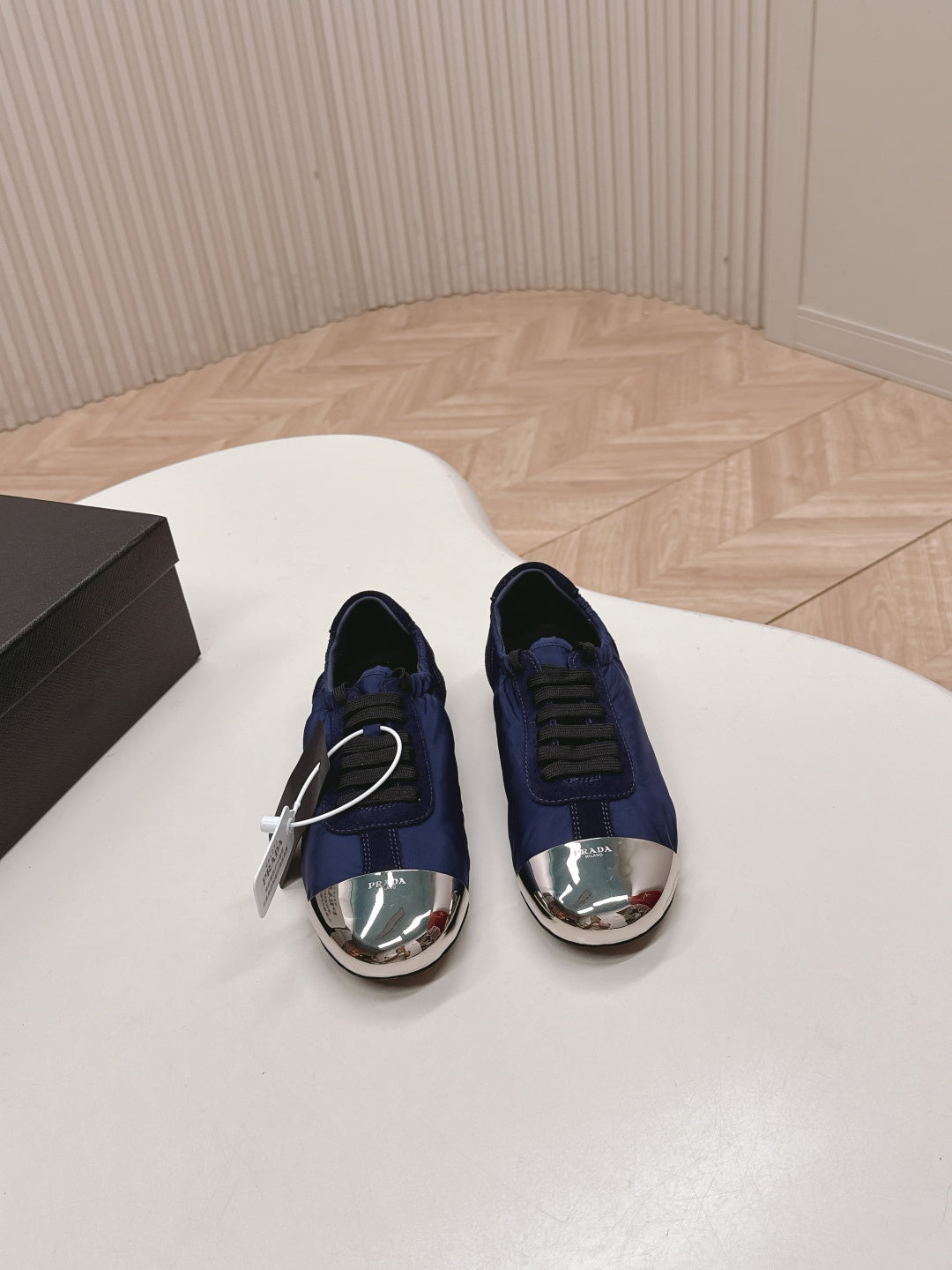 PRA 26S Mary Jane Navy Blue Sliver Canvas Suede 600624