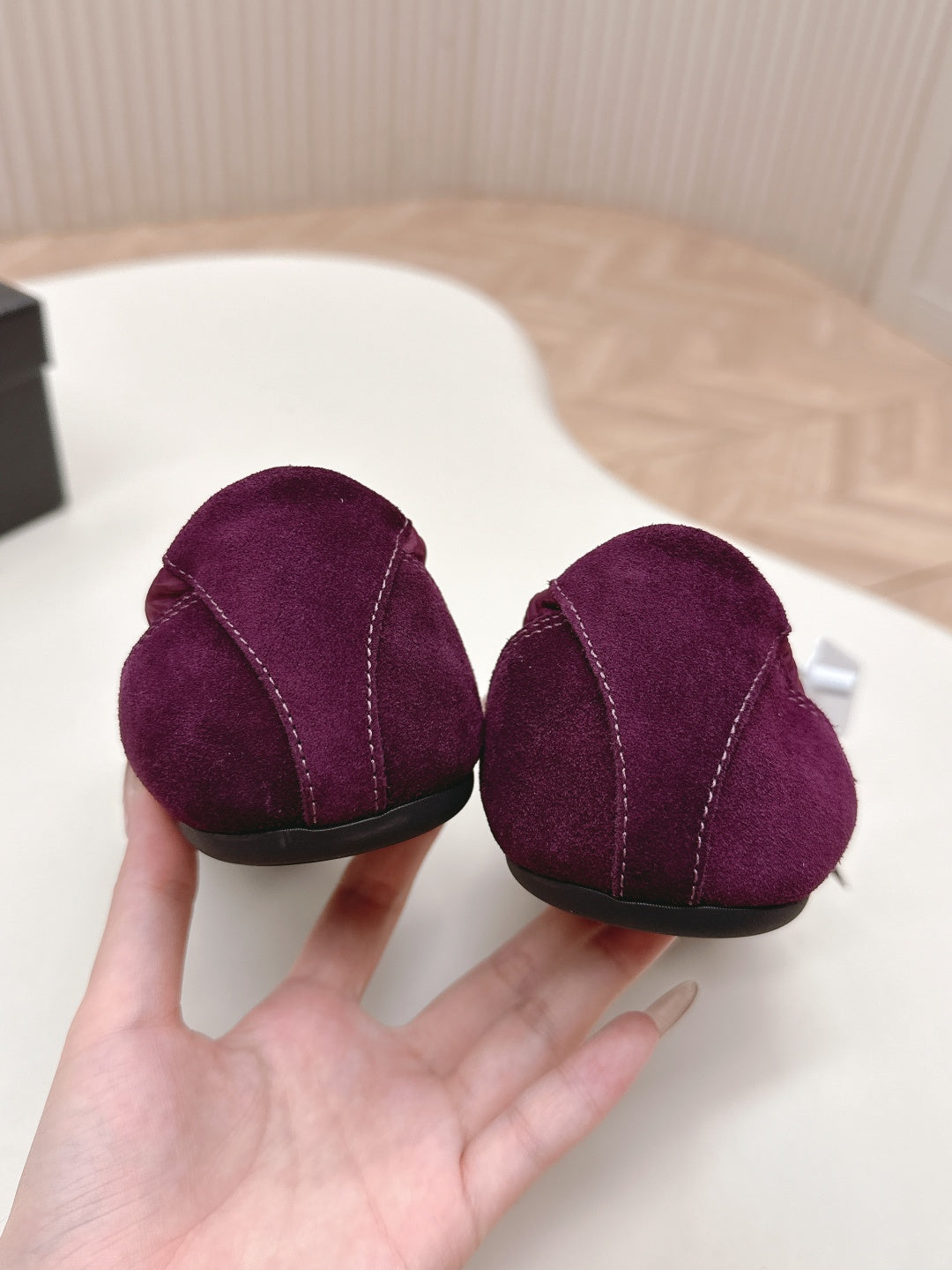 PRA 26S Mary Jane Wine Purple Sliver Canvas Suede 600625