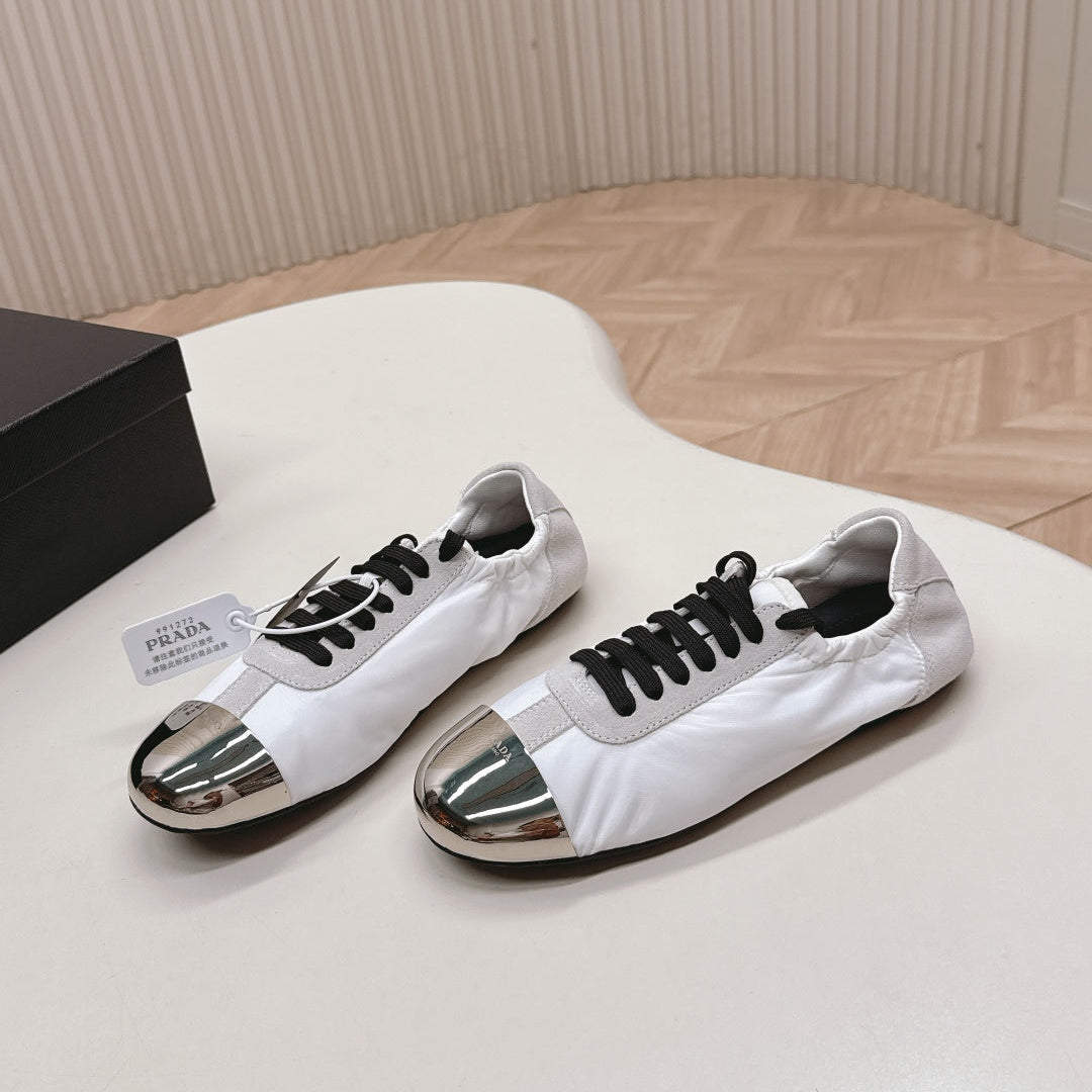 PRA 26S Mary Jane White Light Gray Sliver Canvas Suede 600627