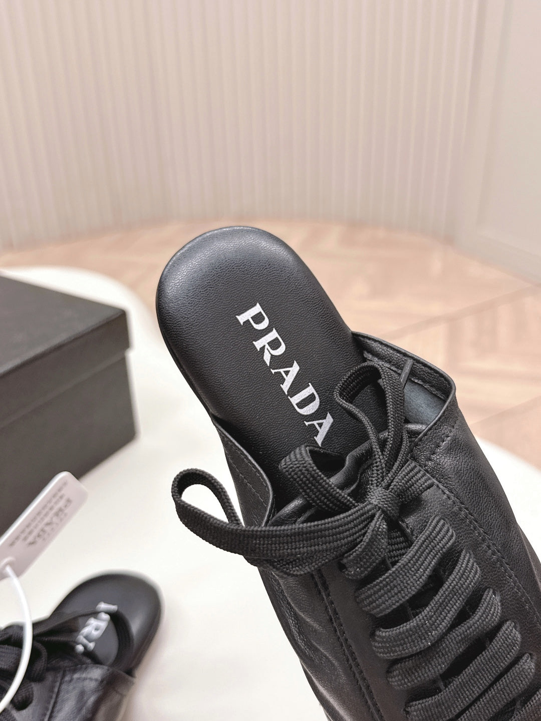 PRA 26S Mule Sneaker Black Sheepskin 600618