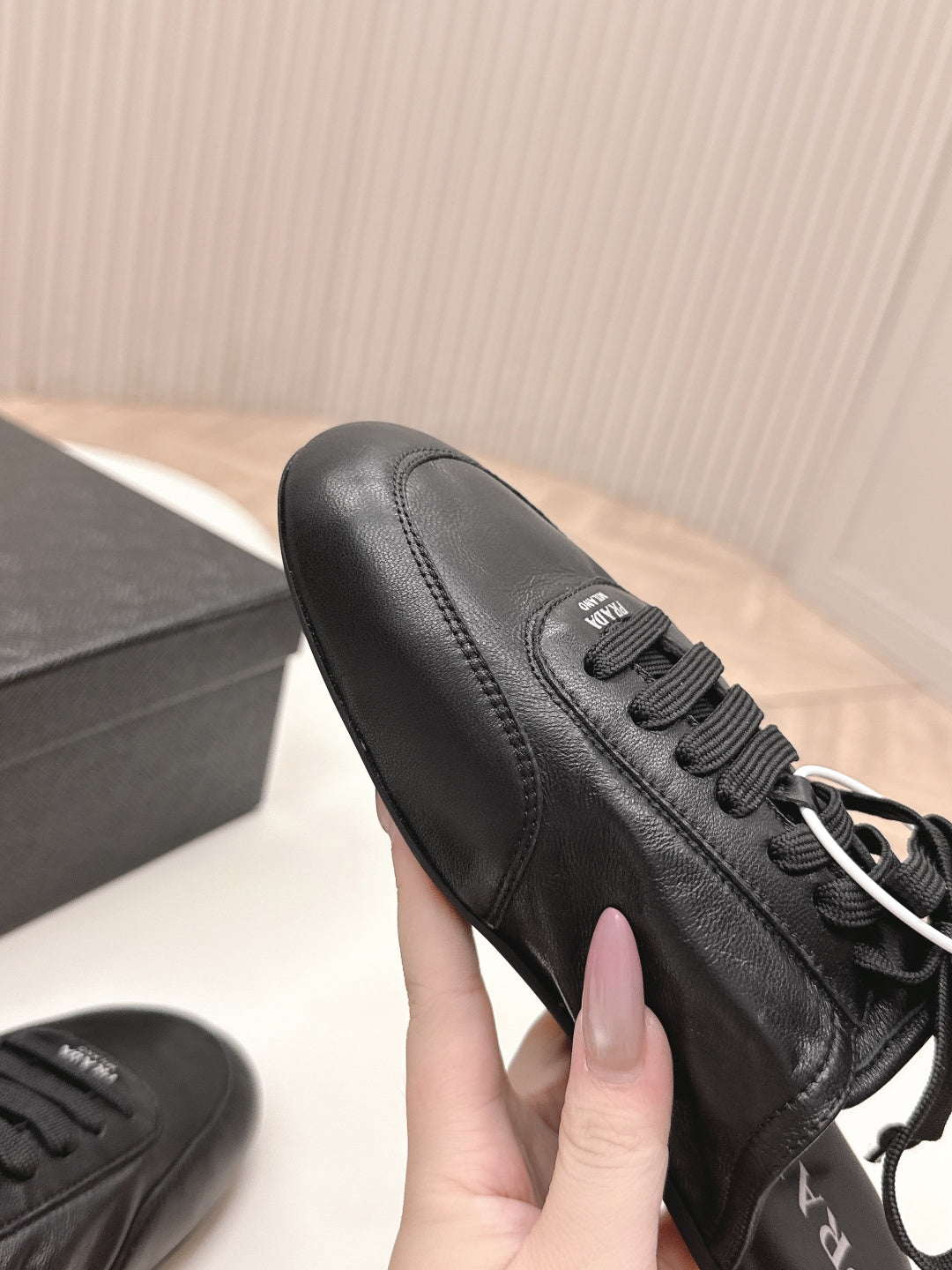 PRA 26S Mule Sneaker Black Sheepskin 600618