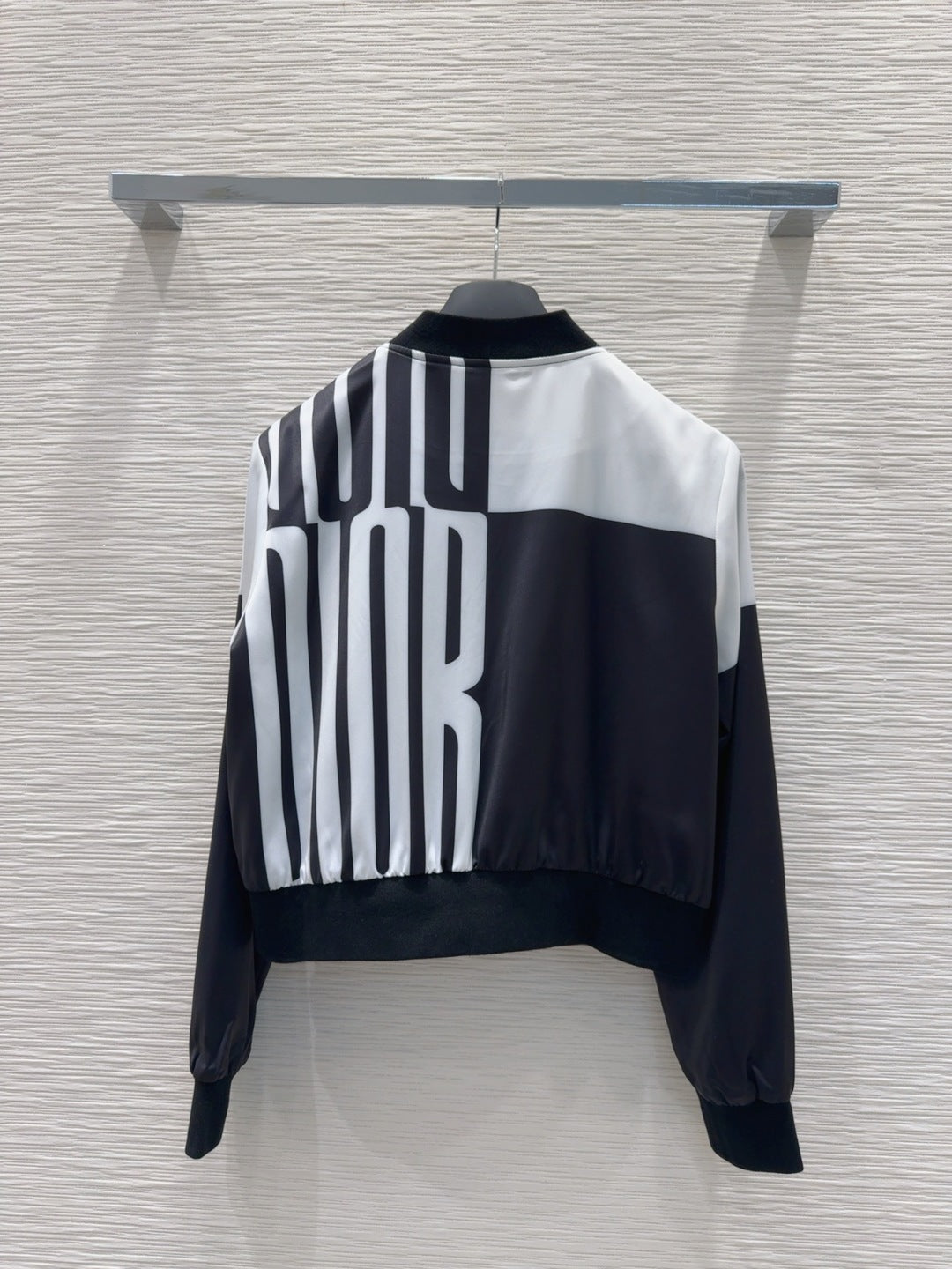 CD 25 Baseball Jacket Black White Polyester