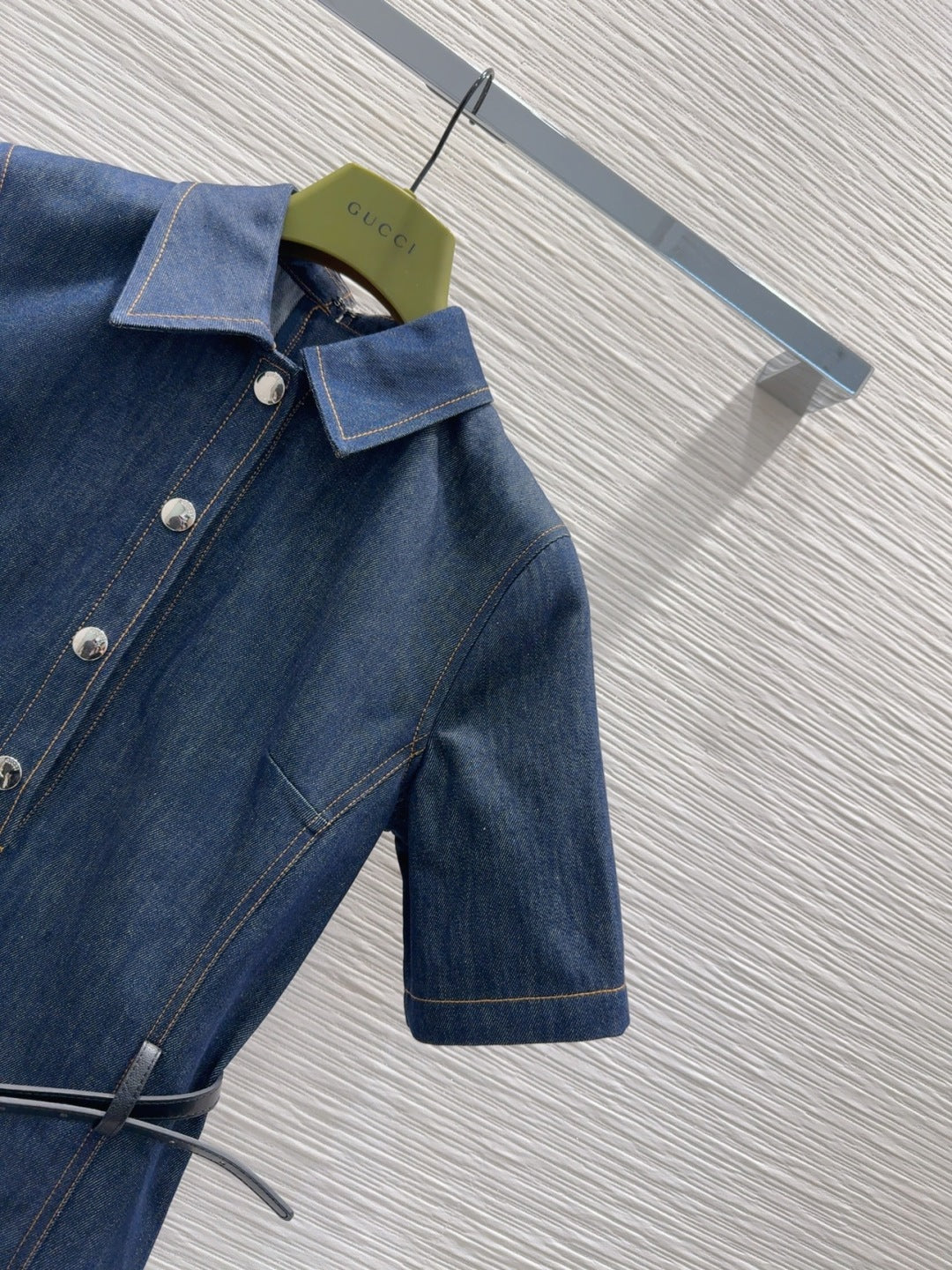 Gucci 25 Denim Dress Blue Cotton