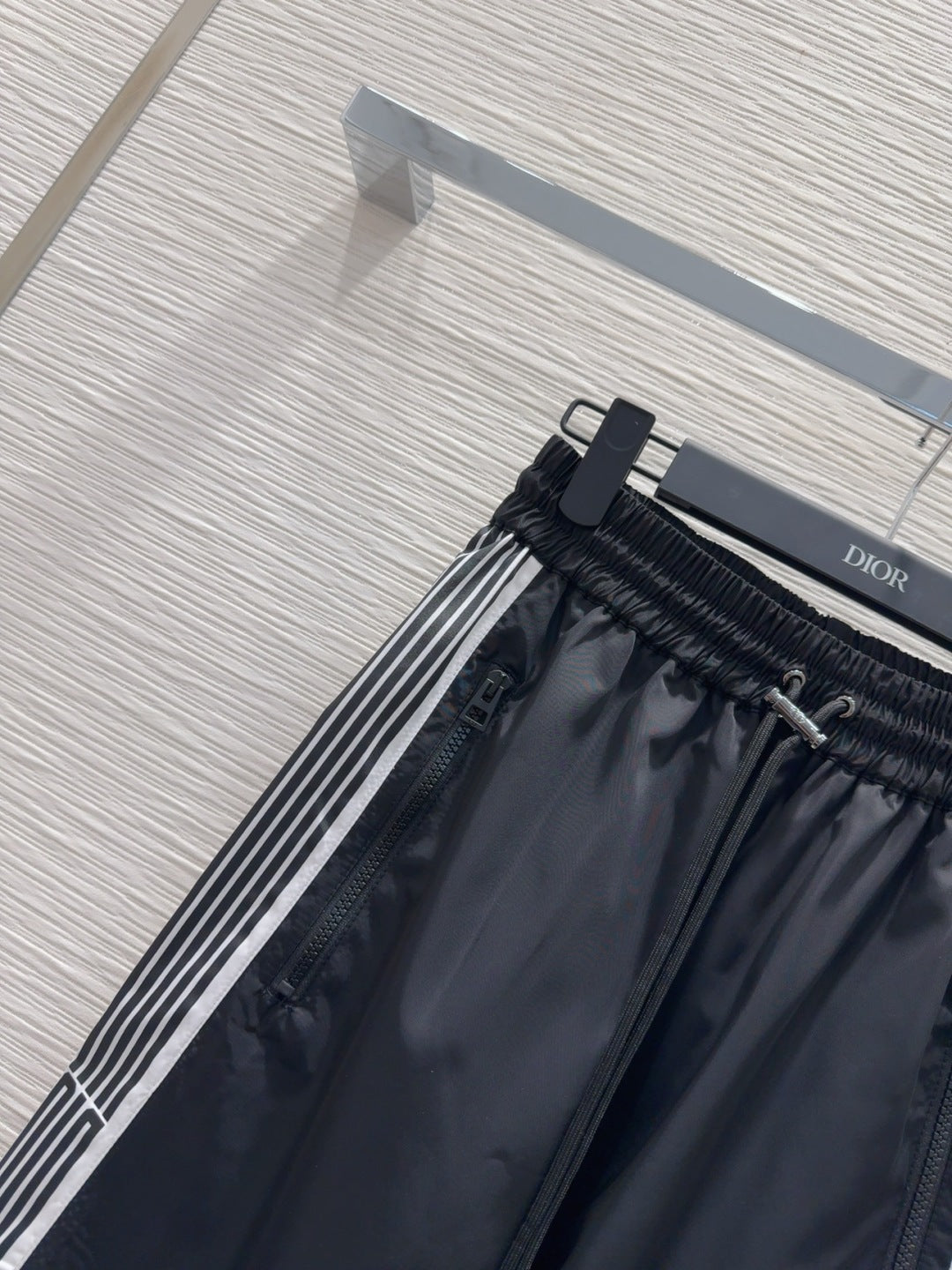 CD 25 Casual Trouser Black White Polyester