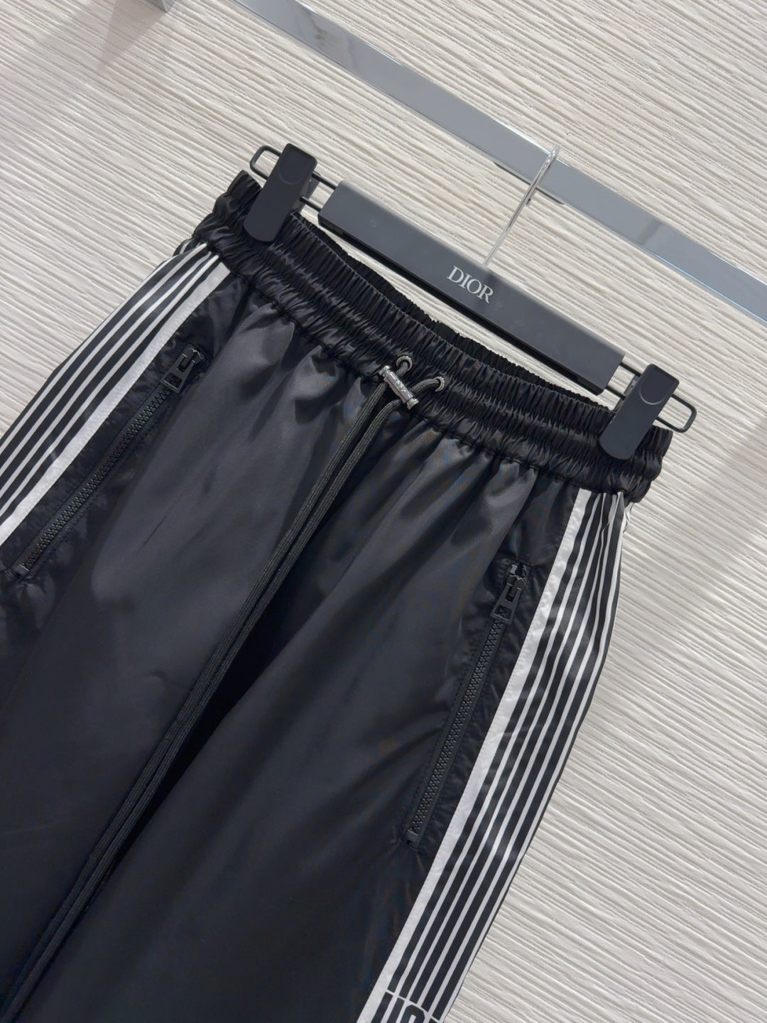 CD 25 Casual Trouser Black White Polyester