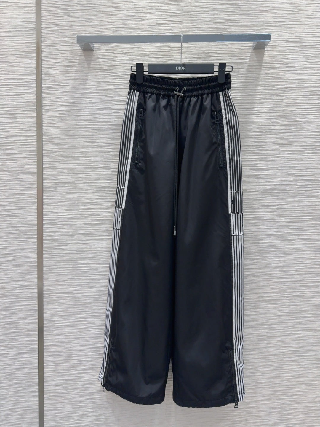 CD 25 Casual Trouser Black White Polyester