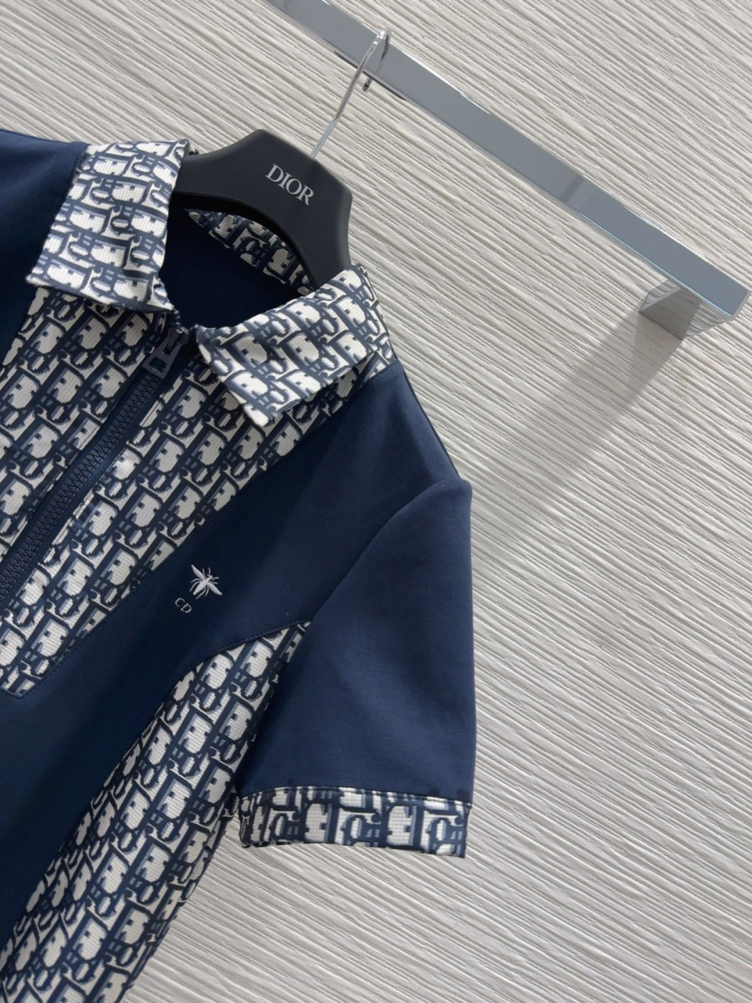 CD 25 Monogram Dress Blue mix Beige Polyester