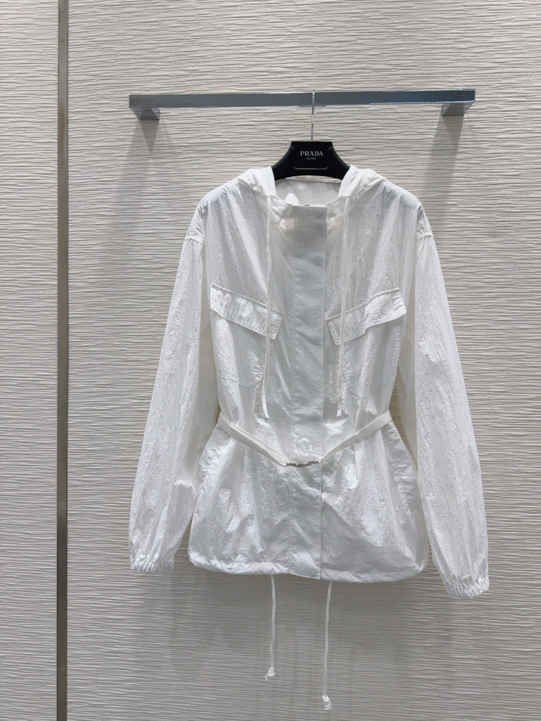 Prada 25 Jacket and Skirt White Polyester