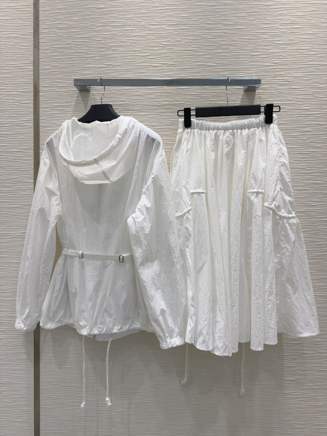 Prada 25 Jacket and Skirt White Polyester