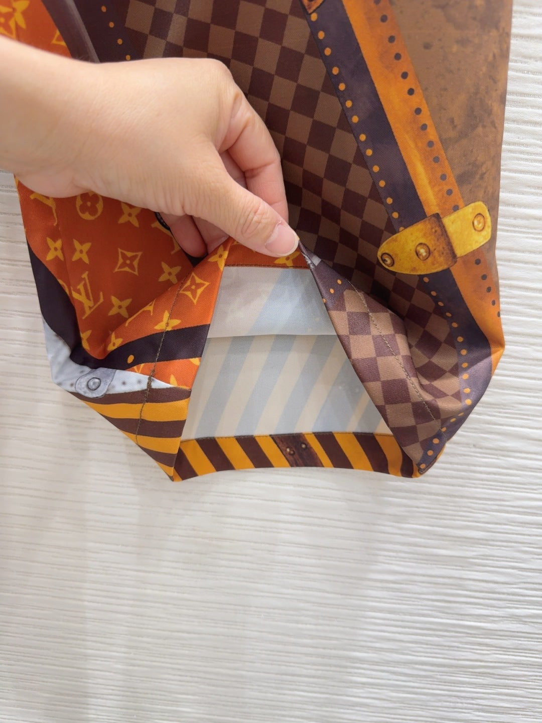 LV 25 Retro Elegant Trousers Multicolor Polyester