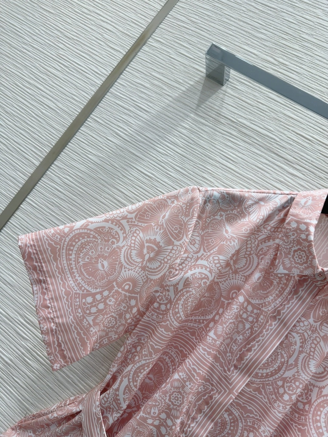 CD 2025 Floral Short Dress Pink Cotton