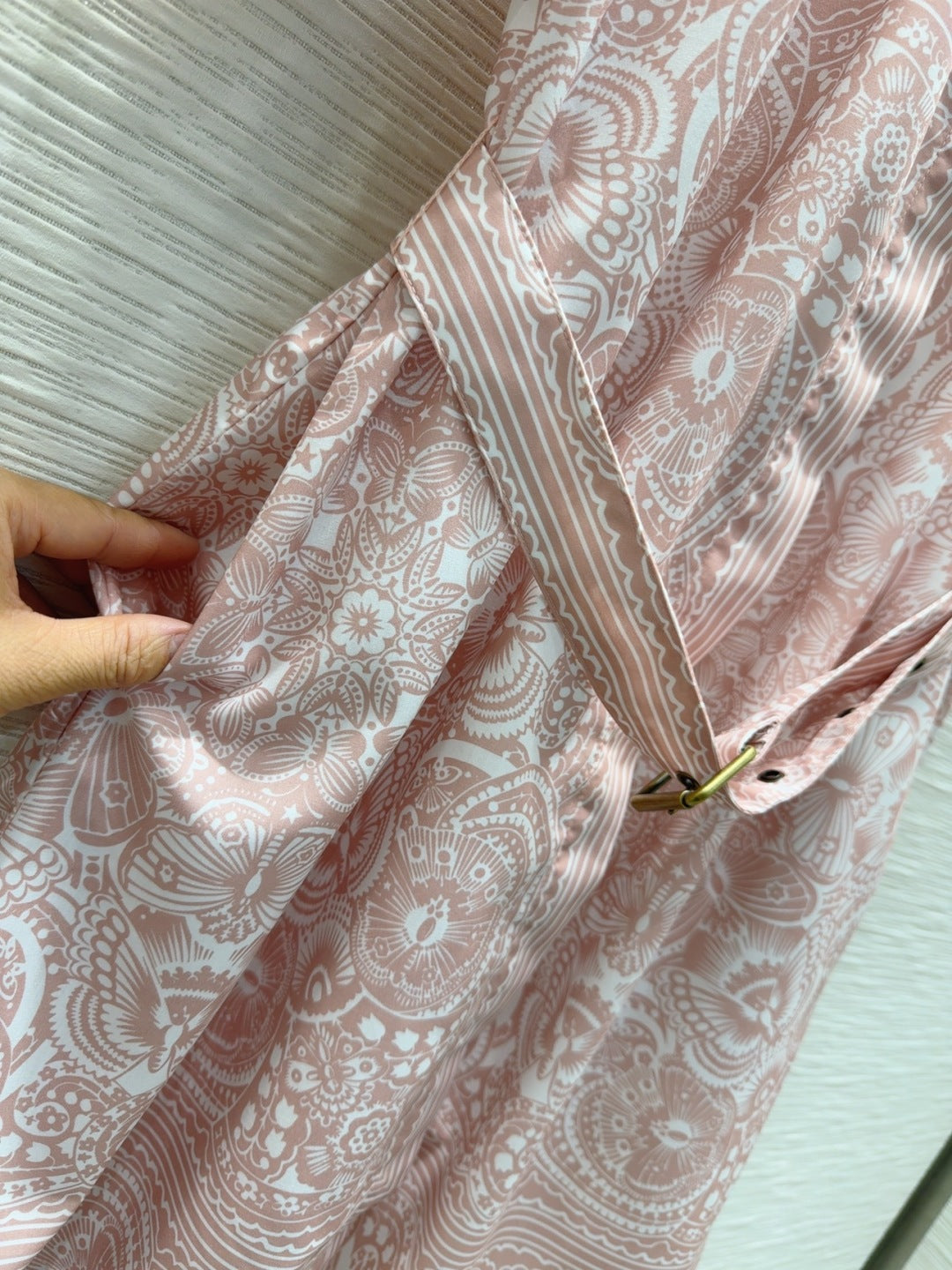 CD 2025 Floral Short Dress Pink Cotton