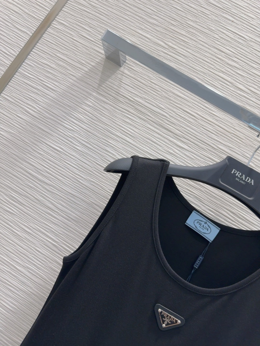 Prada 25 Vest Dress Black Cotton Poliamide