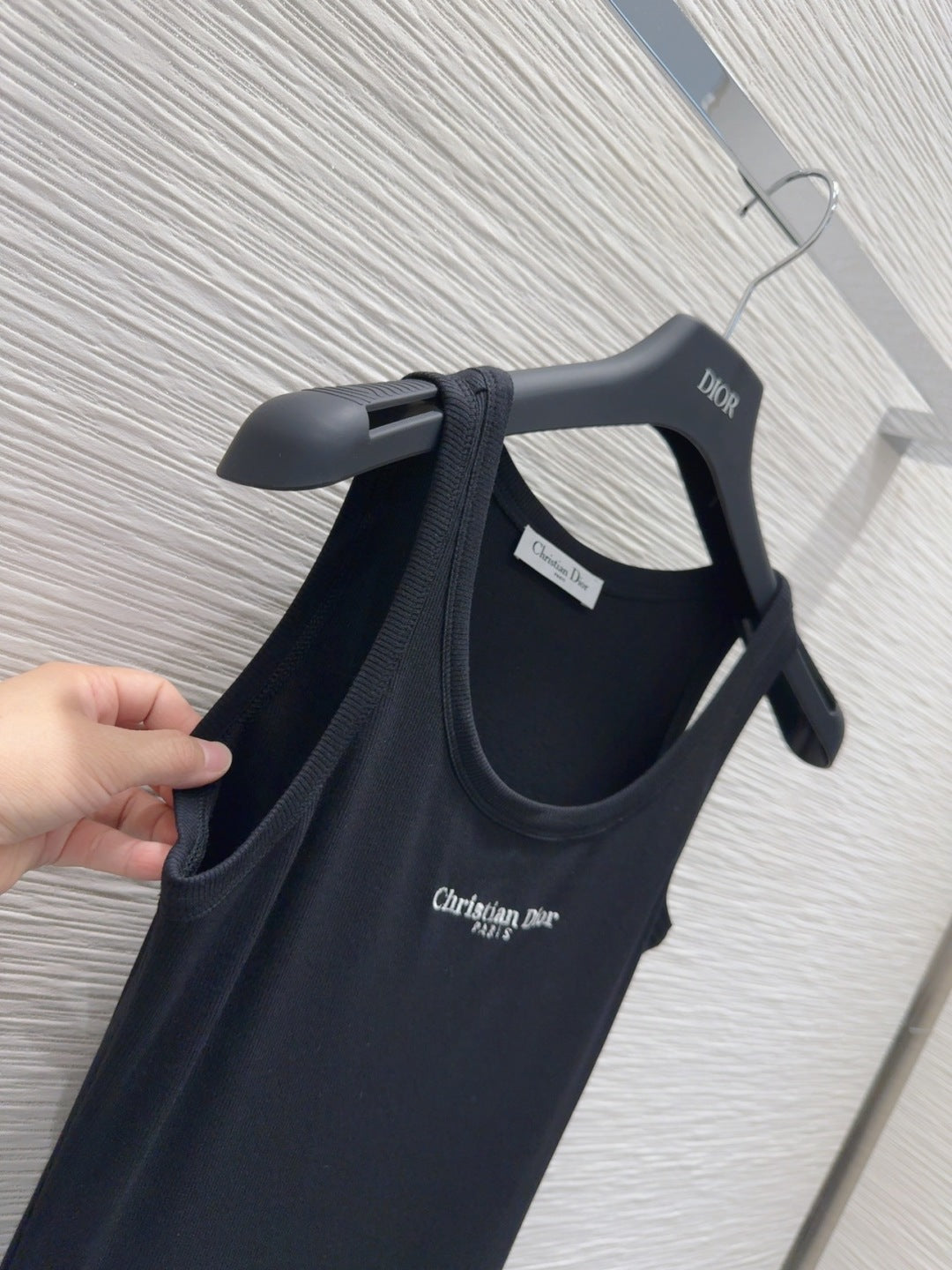 CD 25 Vest Dress Black Cotton Polyester