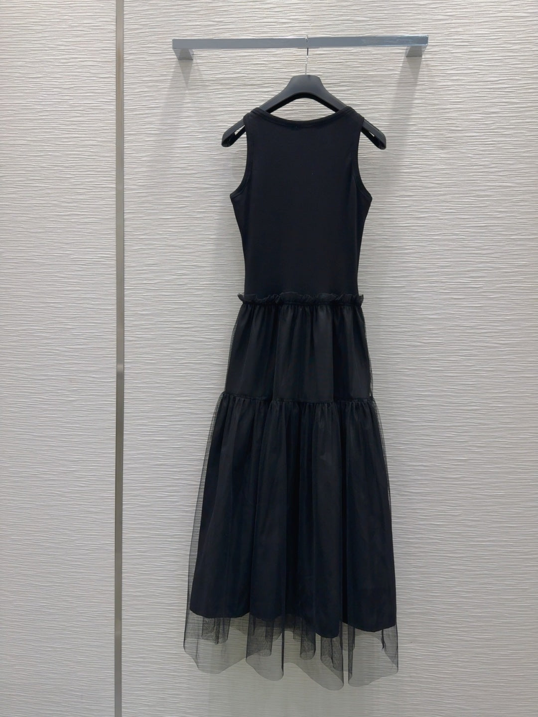 CD 25 Vest Dress Black Cotton Polyester