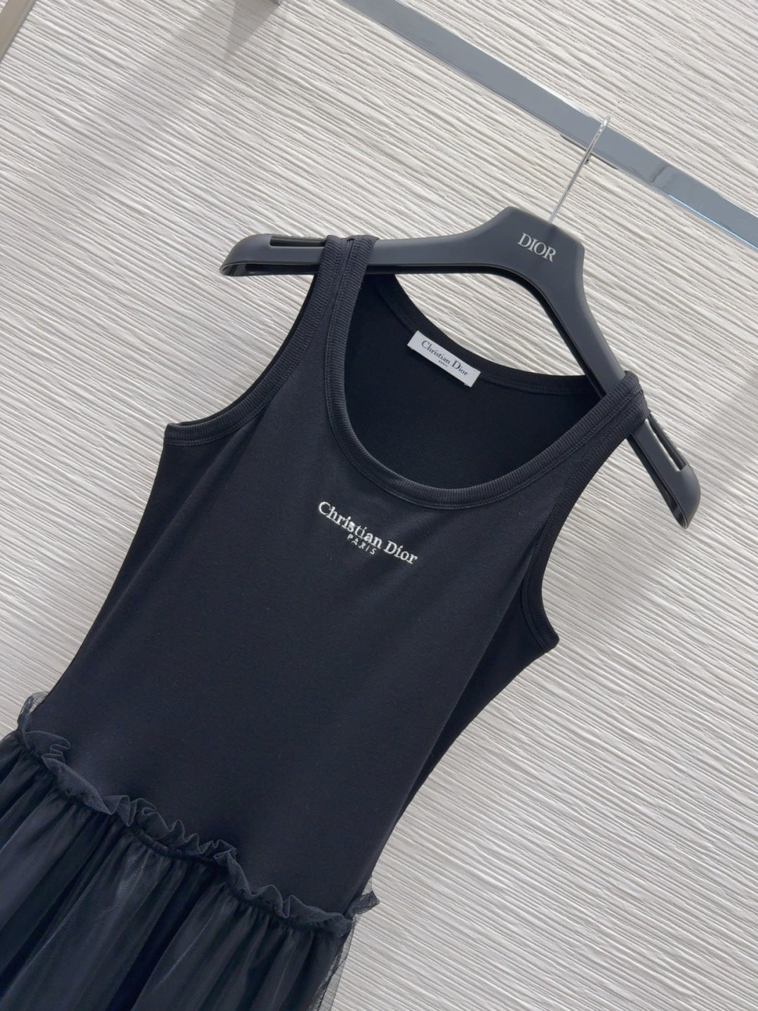 CD 25 Vest Dress Black Cotton Polyester
