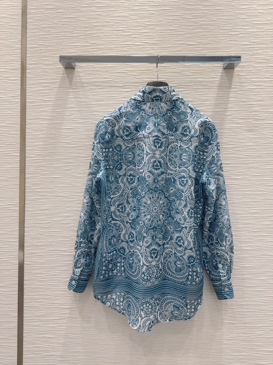 CD 25 Pattern Shirt Blue Polyester