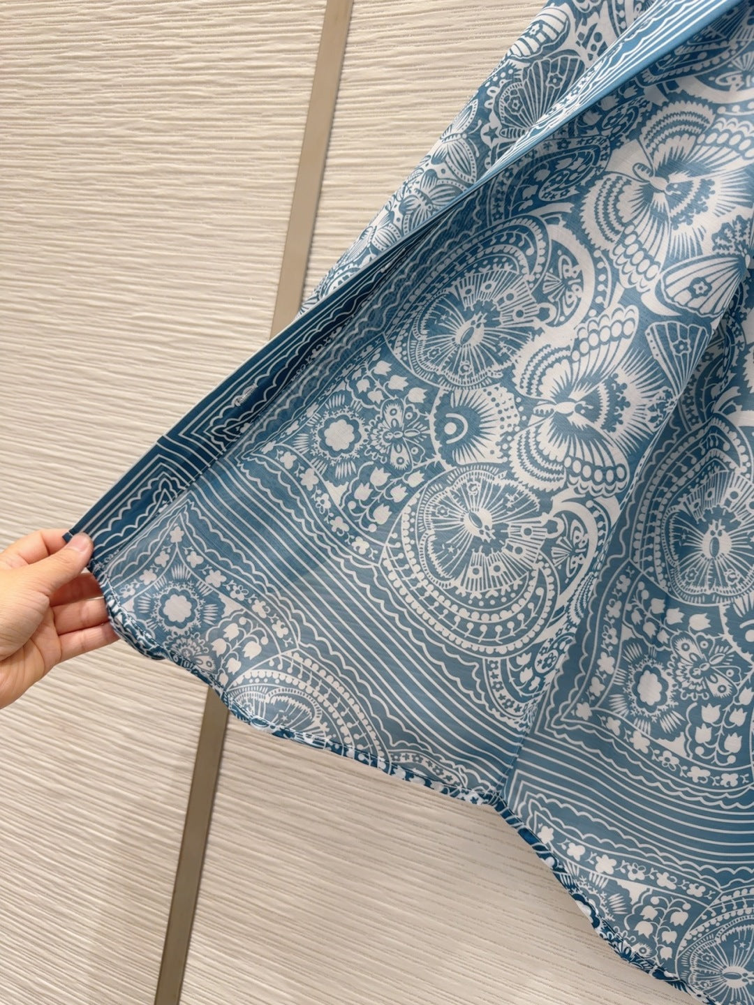 CD 25 Pattern Shirt Blue Polyester