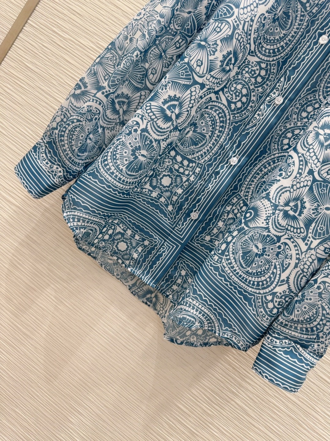 CD 25 Pattern Shirt Blue Polyester