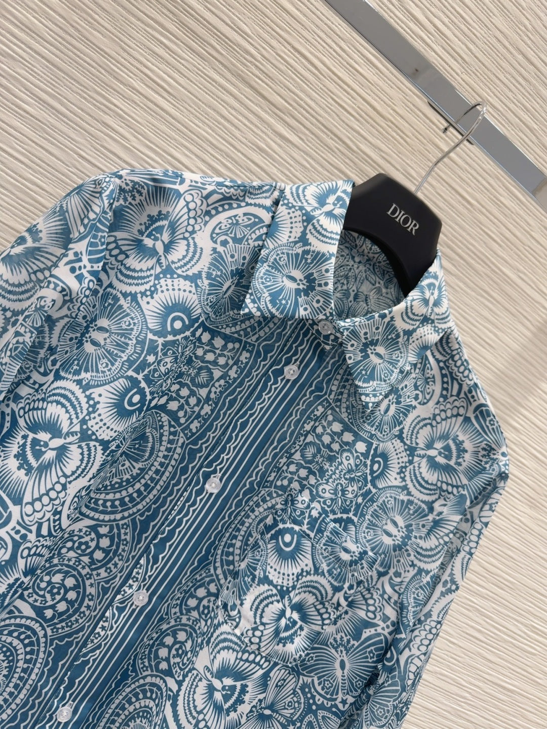 CD 25 Pattern Shirt Blue Polyester