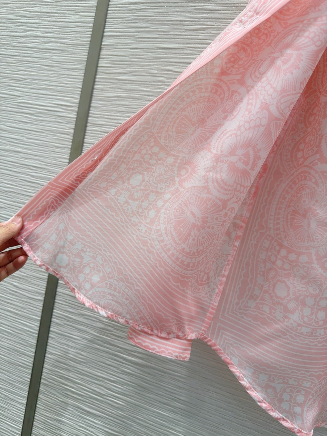 CD 25 Pattern Shirt Pink Polyester