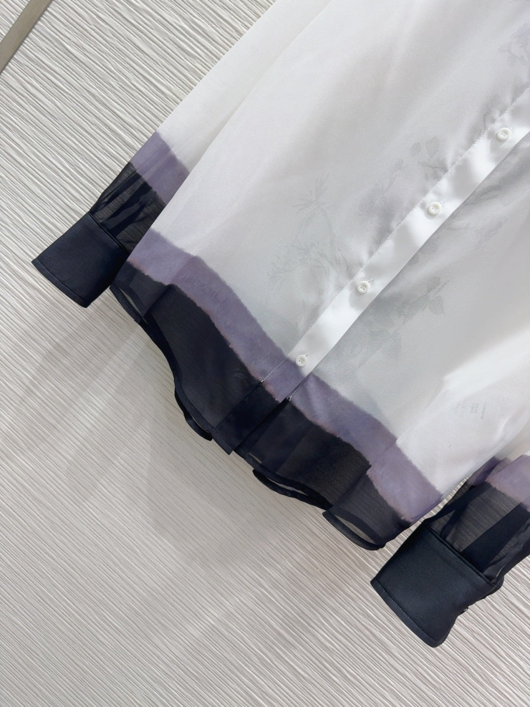 CD 25 Slightly Transparent Shirt White Polyester