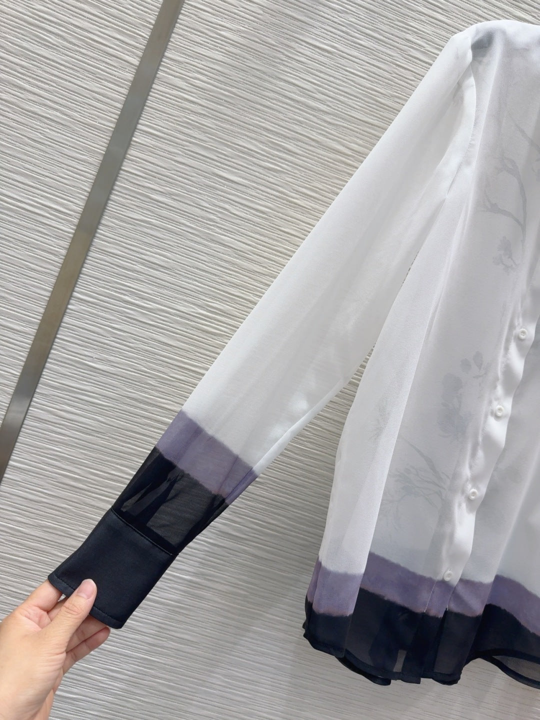 CD 25 Slightly Transparent Shirt White Polyester