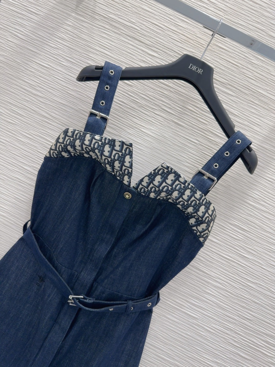 CD 25 Denim Suspender Dress Blue Cotton