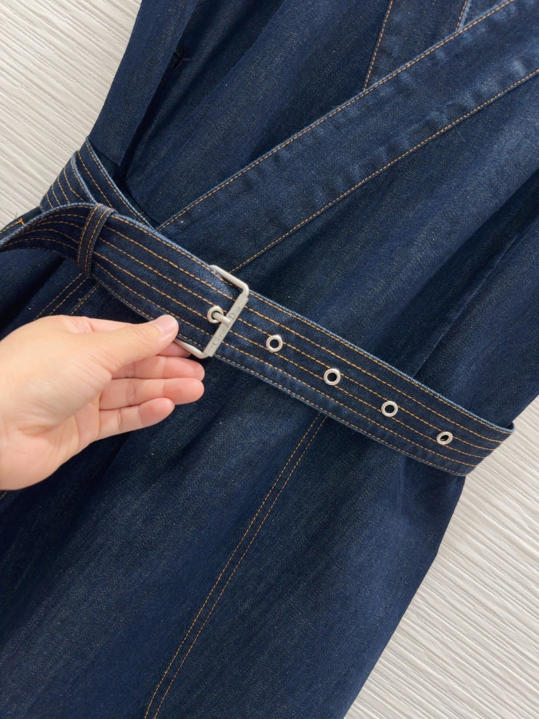 CD 25 Denim Dress Blue Cotton