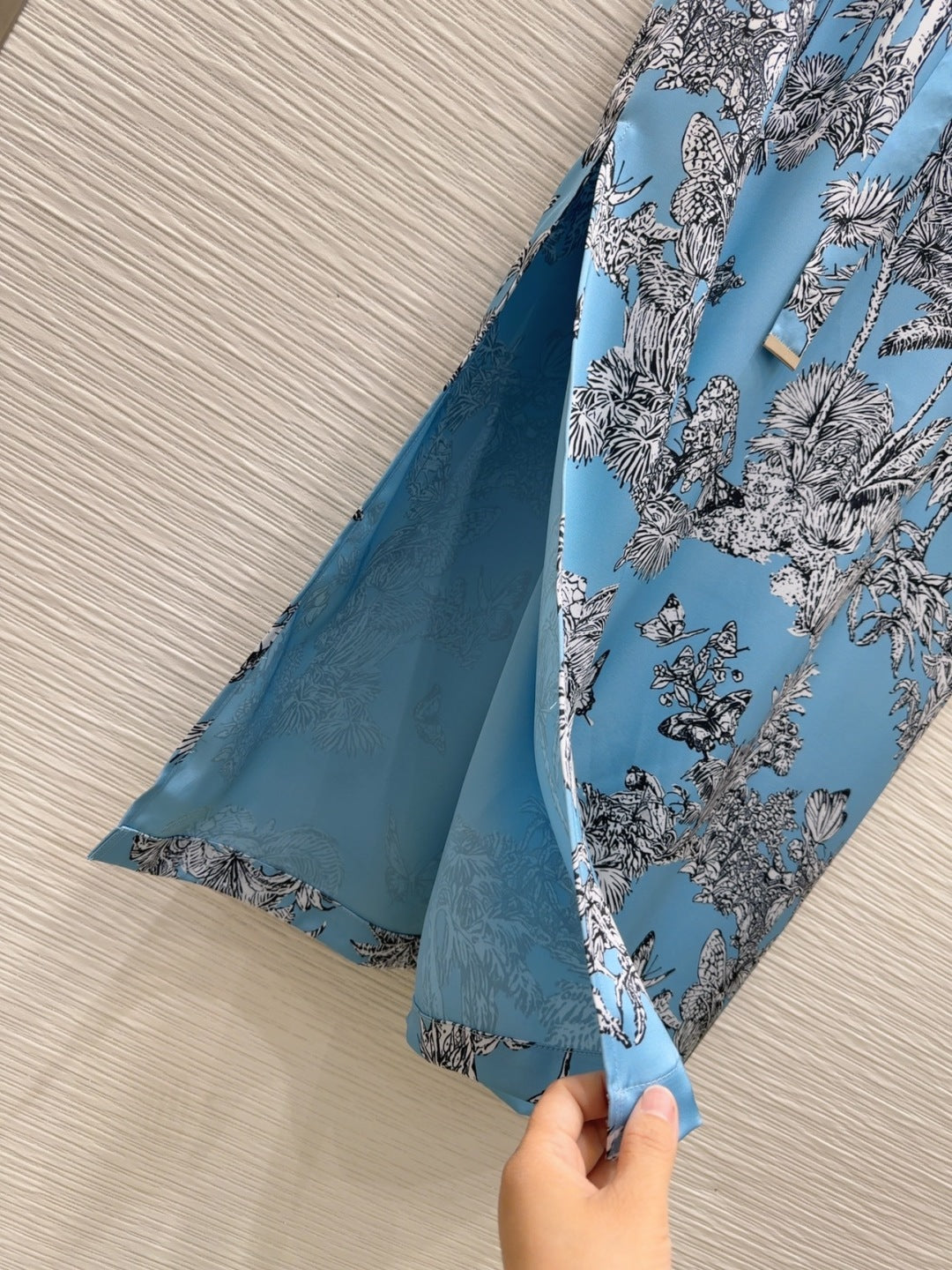 CD 25 Forest Dress Blue mix White Polyester