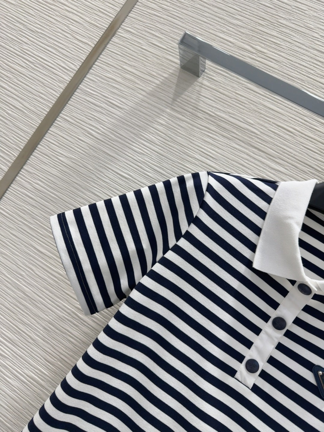 Prada 25 Striped Dress Black White Polyester