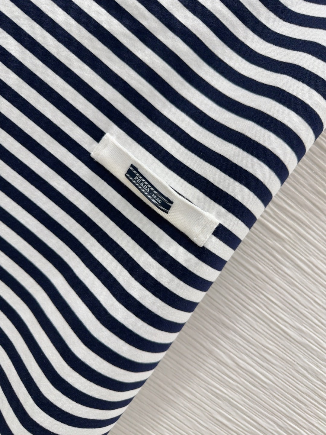 Prada 25 Striped Dress Black White Polyester