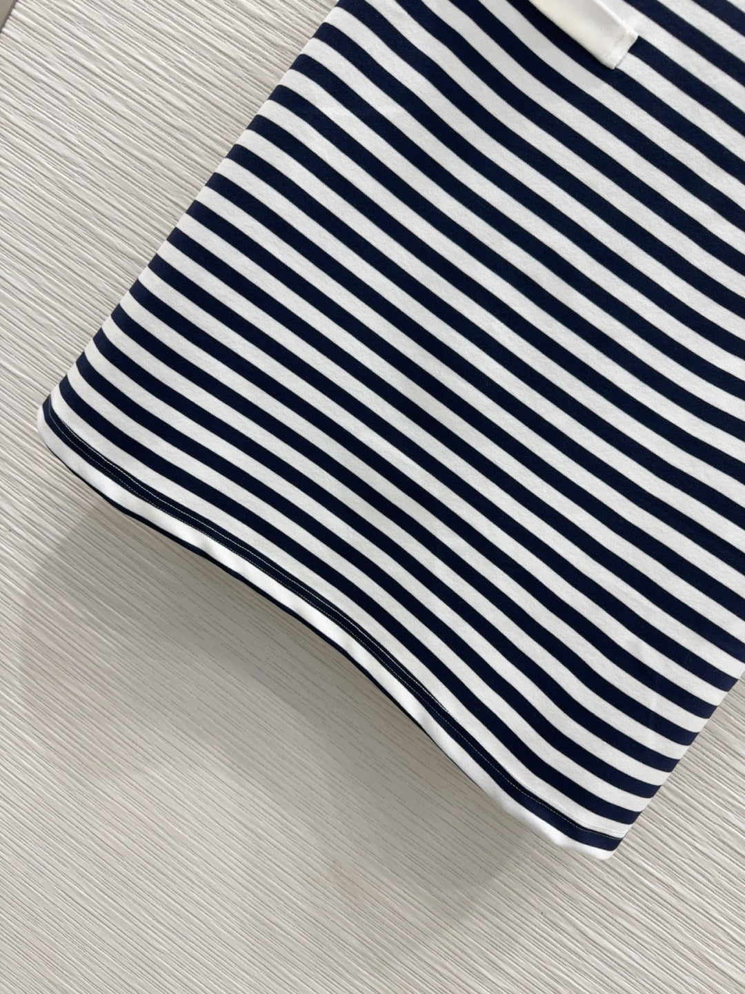 Prada 25 Striped Dress Black White Polyester