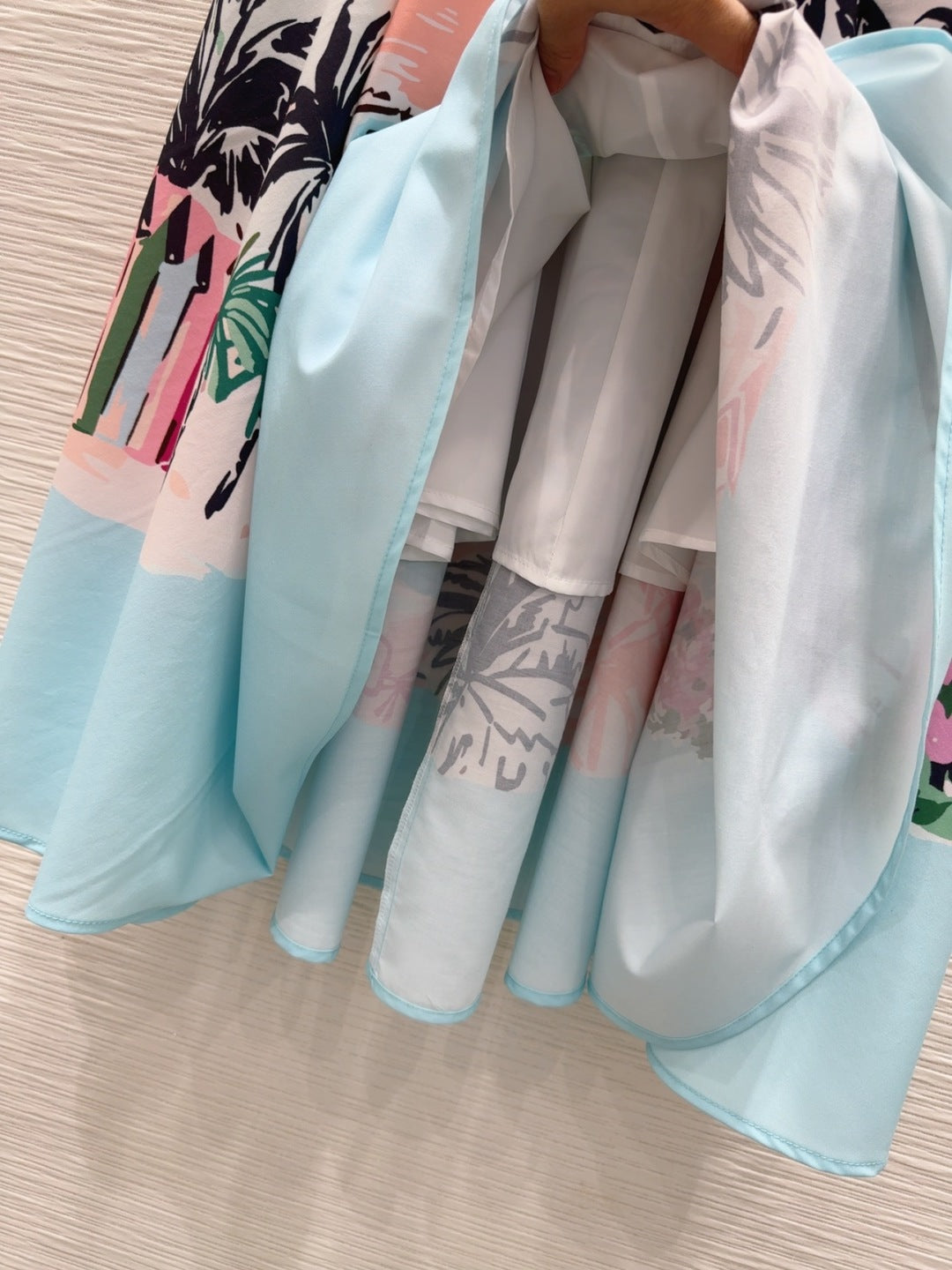 CD 25 Long Skirt Light blue mix Colors Polyester