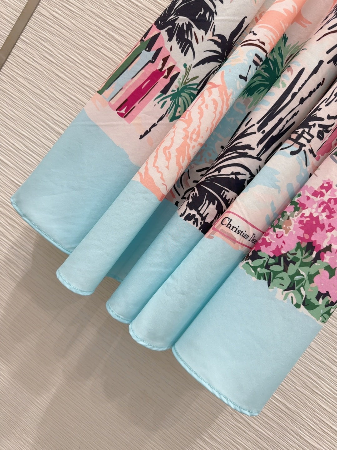 CD 25 Long Skirt Light blue mix Colors Polyester