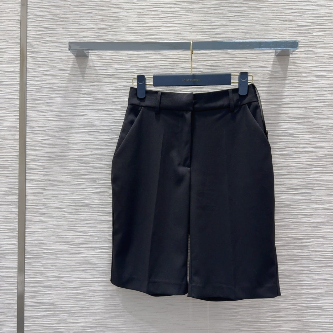 LV 25 Simple Elegant Vest Set Black Beige Poliester Wool