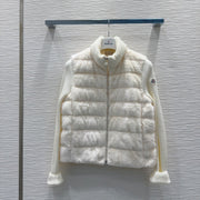 Moncler 25 Jacket White Rabbit Fur Mix Wool