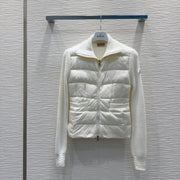 Moncler 25 Jacket White Polyester Mix Wool