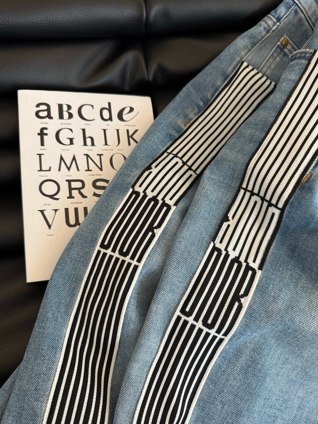 CD 25 Straight-leg Jeans With Double-sided Webbing Stitching Light blue Cotton