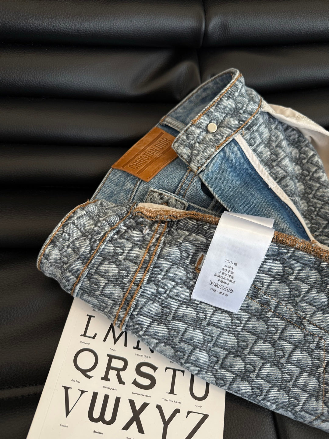 CD 25 Straight-leg Jeans With Double-sided Webbing Stitching Light blue Cotton